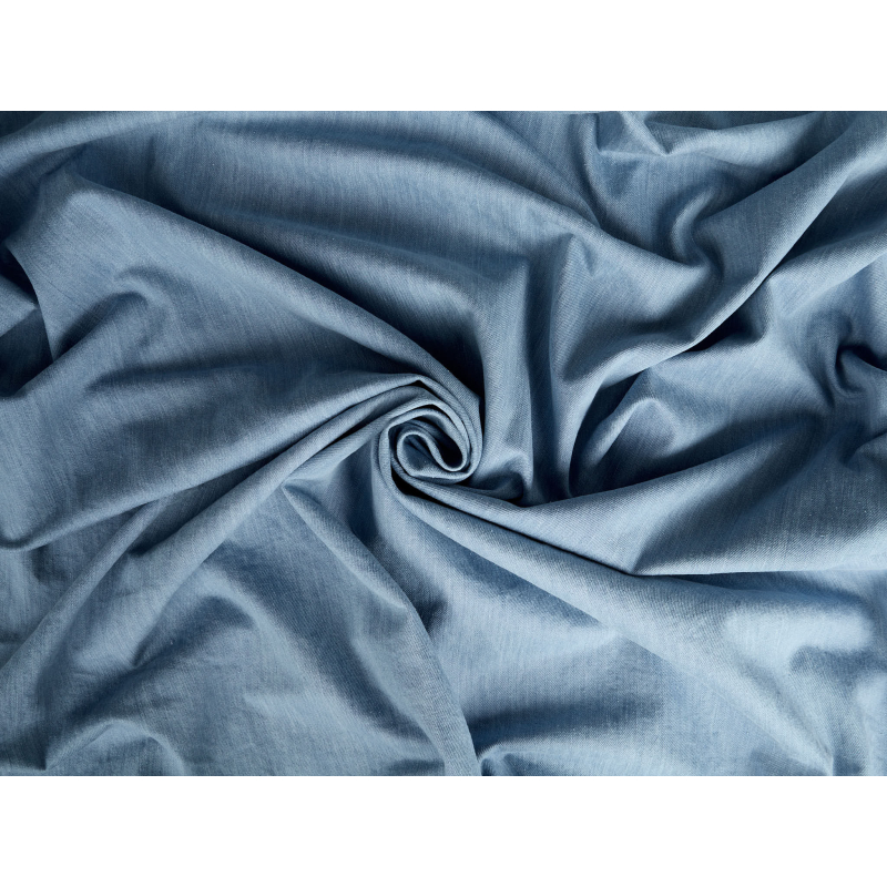 Denim avec effet washed et toucher doux - indigo clair