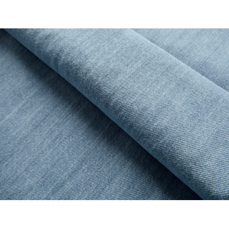 Jeansmaterial med washed-effekt och soft touch – ljusblå denim