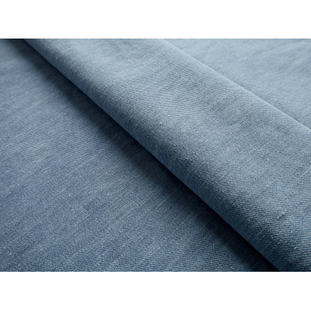Jeansstoff mit Washed-Effekt und Soft-Touch-Griff – hellblau