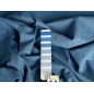 Material de jeans cu efect washed și touch soft - denim albastru