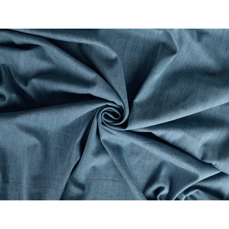 Denim bleu, effet washed et toucher doux