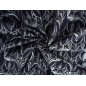 Jeansstof jacquard med blomsterprint i mørk marineblå