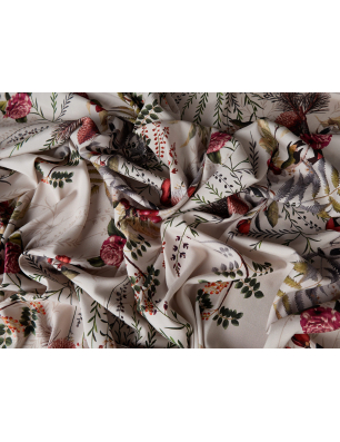 Silk fabric - silk satin with a delicate pattern - silk by the meter - Bemax Textile Wholesale