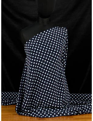Silk fabric - silk with polka dots - silk by the meter - Bemax Textile Wholesale