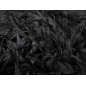 Material with sewn-on feathers made of organza