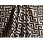 Cupro touch viscose in zwart-beige geometrisch patroon