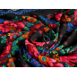 Viskose-Material für ein Kleid, Blumenmuster im Volksstil - Bericht