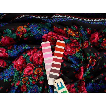 Vâscoză material pentru rochie model floral în stil popular - raport