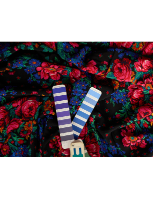 Viscosa material para vestido estampado floral en estilo popular: informe