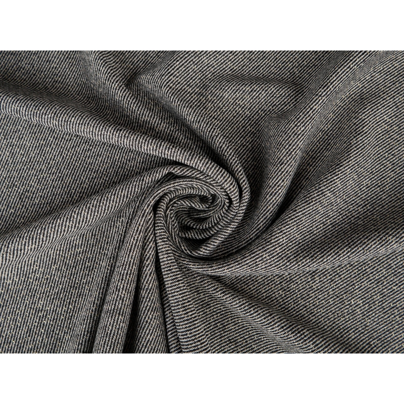 Wełniany materiał tweedowy (twill) z metalizowaną nitką