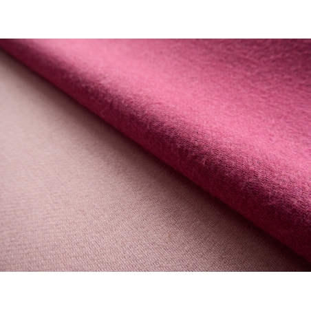 Mantelstoff - reversibler Wollköper - puderrosa/fuchsia