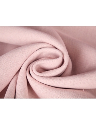 Coat fabric - reversible wool twill - powder pink/fuchsia