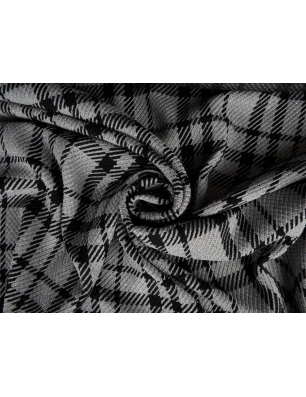 Moon Lux - Tessuto per cappotto a quadri & lurex