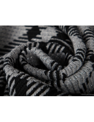 Moon Lux - Rutig yttertyg med lurex